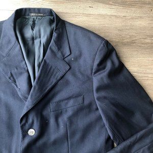 Corneliani | Navy Blue Wool Blazer Suit Jacket